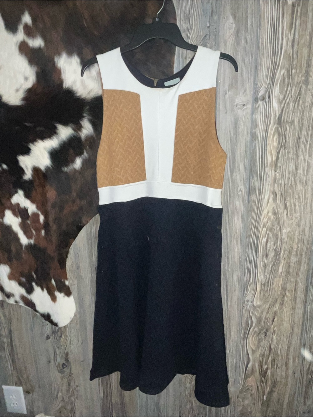 Anthropologie Maeve Cabled Colorblock Sleeveless Women's Sweater Dress Size 14